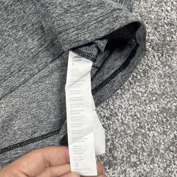 Fabletics Crop Top Womens Small T Shirt Performance Lightweight Heather Gray NWT - Picture 4 of 10